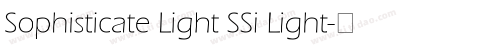 Sophisticate Light SSi Light字体转换